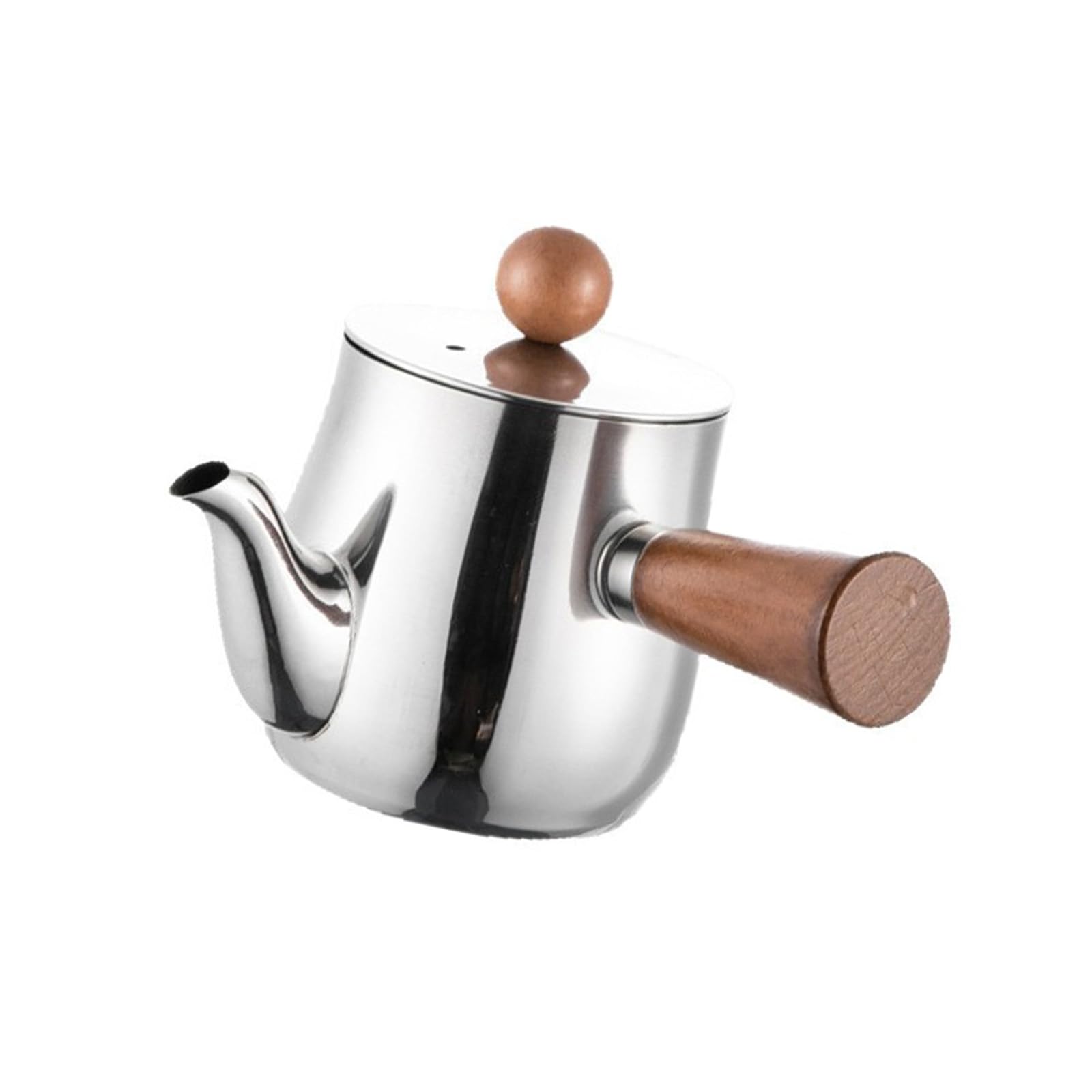 JSGHGDF 304 Stainless Steel Boiling Kettle with Wood Handle Large Capacity Coffee Maker for Family and Guests Wood Handle Tea Coffeepot