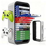 wigmoaゲームソフト 収納タワー ストレージスタンド PS5/PS4/PS3/Series S & X/Switch ブルーレイ【18枚収納可能+コントローラーホルダー付き】ゲームカセット 便利グッズ 省スペース 縦置きスタンド. OYO-1 (白/黒)