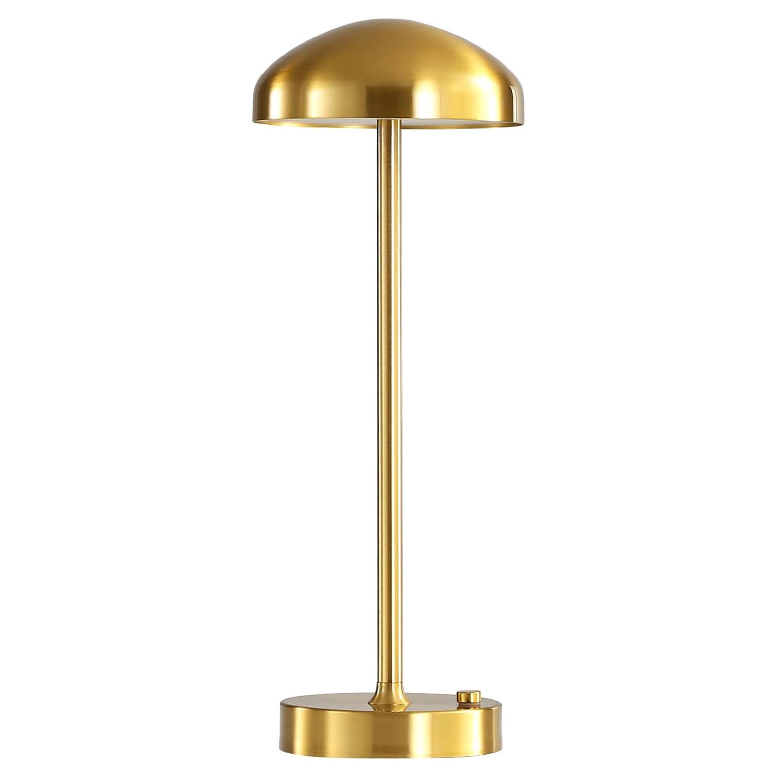 XLERDZSW Cordless Table Lamp, Touch Dimmable USB Rechargeable LED Desk Lamp, Metal Mushroom Bedside Lamp Dining Room Bedroom Decoration