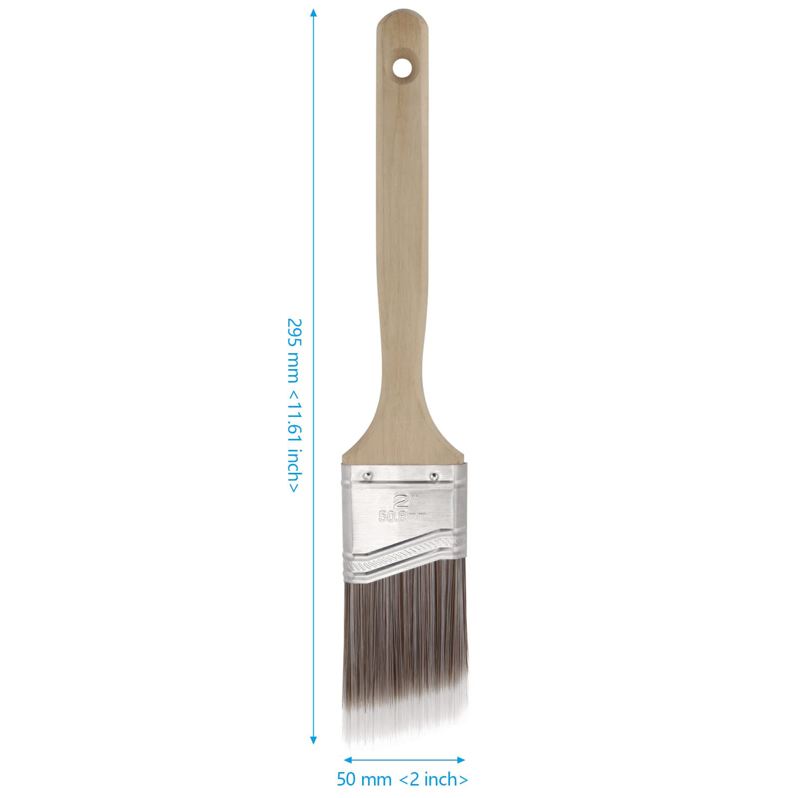 20 pennelli da 2 pollici, pennello angolare, pennelli per scheggiature, pennelli per pittura, acrilico, macchie, uso domestico ed esterno