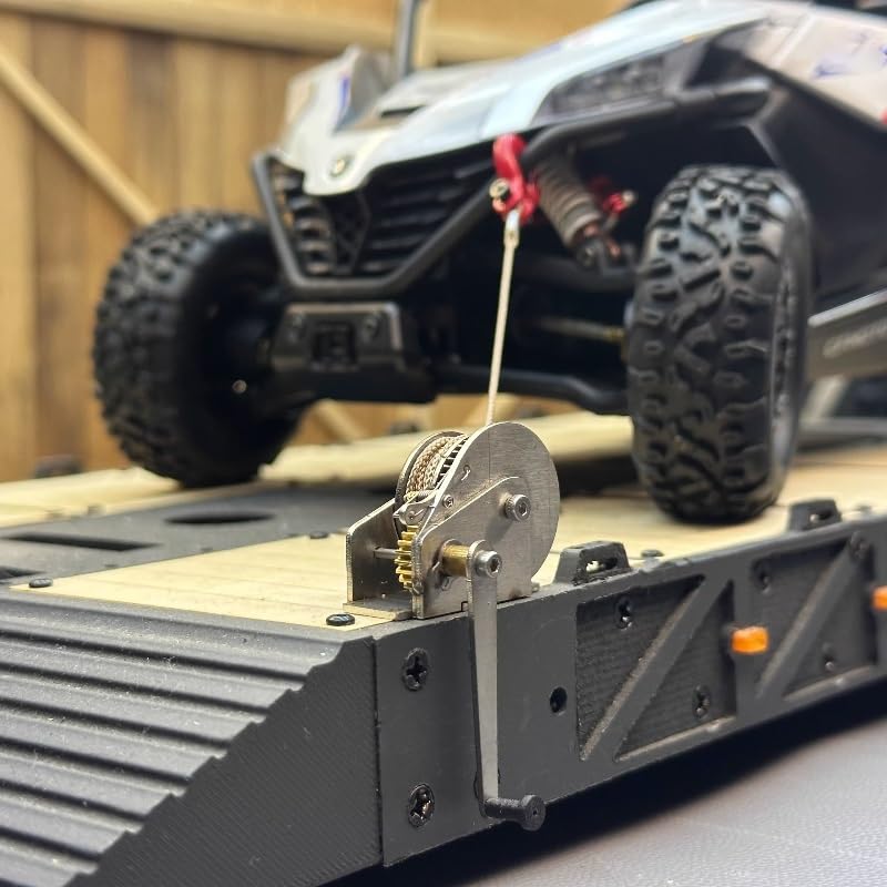 Mini metalowa wciągarka ręczna z grzechotką 1/10 1/14 hak holowniczy do samochodów ciężarowych RC