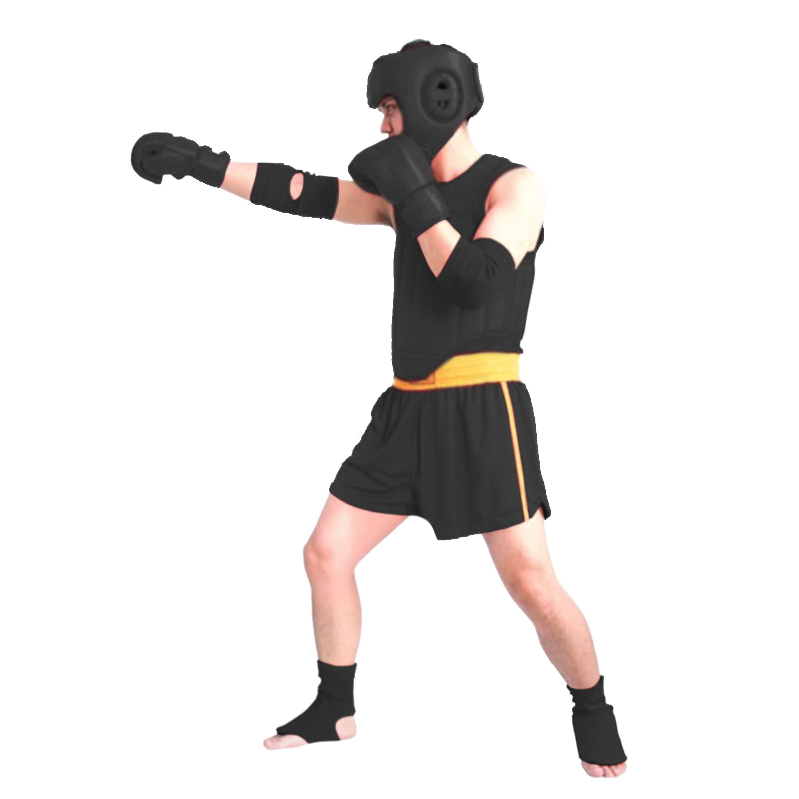 TINAYAUE 1 Pair Taekwondo Foot Gear Unisex Elastic Knitted Ankle Support Brace Adult Kickboxing Martial Arts Sports Training Foot Protector Gear Breathable Basketball Ankle Guard (Black, M)