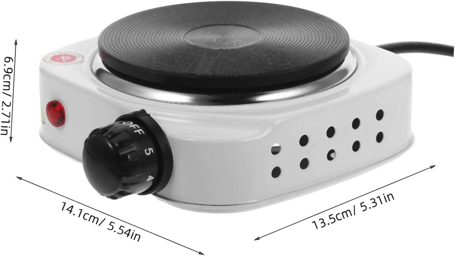 Garneck 110v Mini Electric Hot Plate with Adjustable Temperature Control Compact Single Burner for Cooking for Home Office Camping and Rv Use Compatible with Various Cookware
