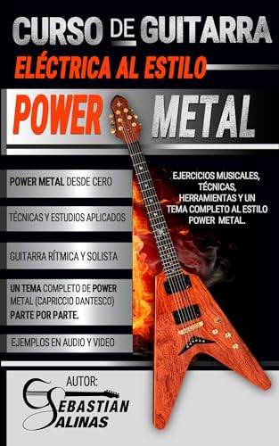 Photo de Curso de guitarra eléctrica al estilo Power Metal: Ejercicios musicales, técnicas, herramientas y un tema completo al estilo Power Metal (ESTILOS DE GUITARRA ELÉCTRICA nº 2) (Spanish Edition)