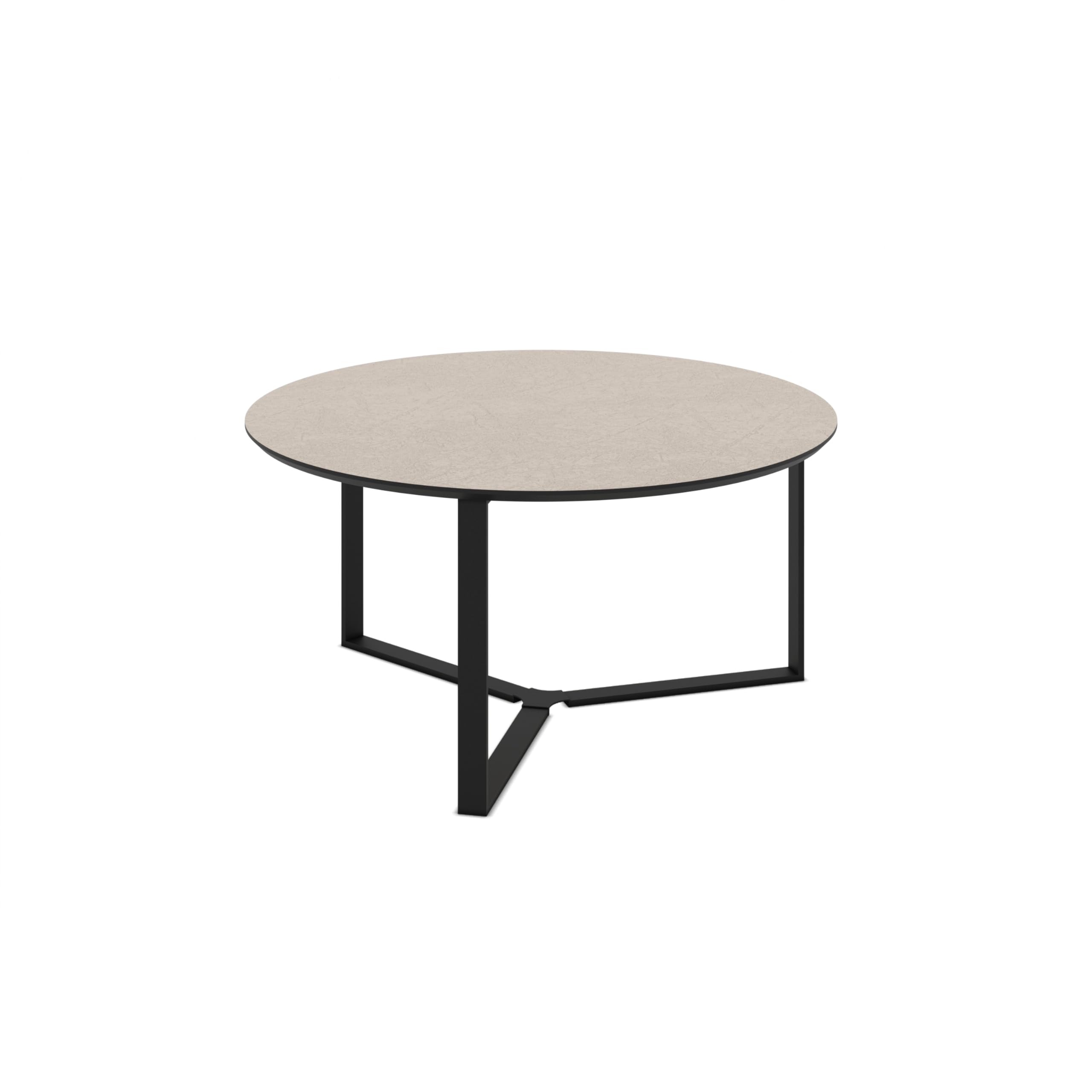 Hela Tische, 2er Set Couchtisch Massa, Cashmere m.Steinstruktur, Gestell Metall Rechteckig, Ø 80+60cm