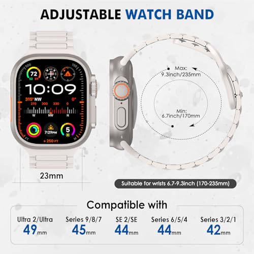 MoKo-Sport-Bands-Compatible-with-Apple-Watch-Ultra-2Ultra-Band-Apple-Watch-Bands-for-Men-Women-49mm-45mm-44mm-42mmSilicone-Replacement-Strap-for-iWatch-Series-9-8-7-6-5-4-SE-Ultra-2-1-Starlight 51v1Qgiy3TL