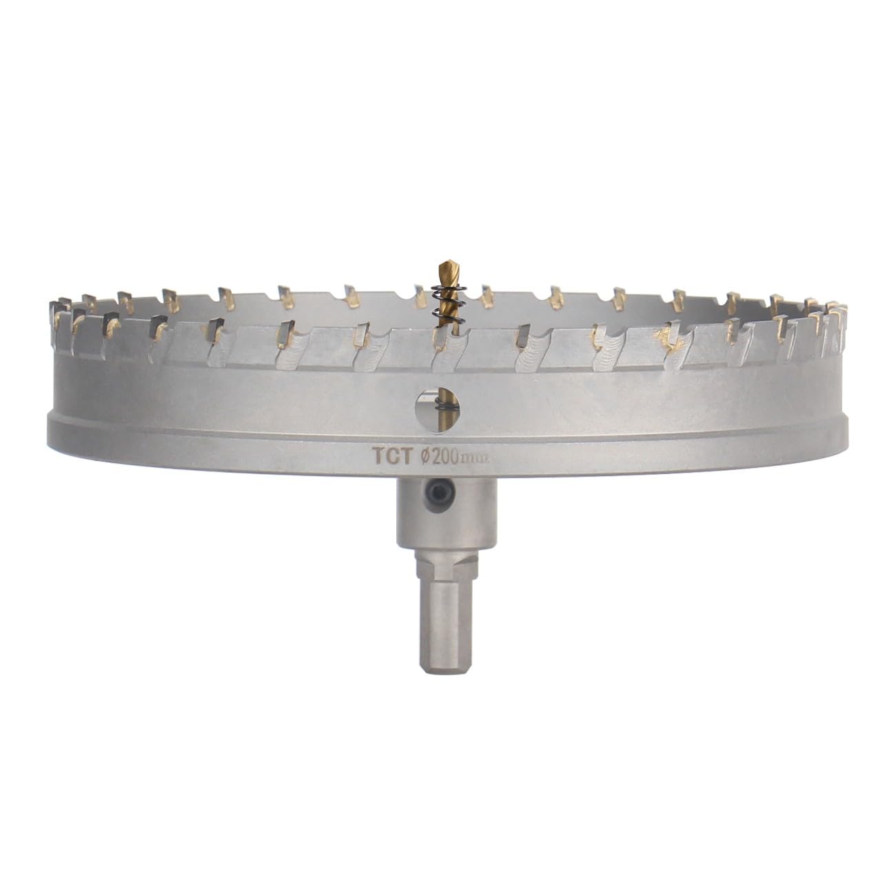 Vearter TCT Hole Saw, 200mm Carbide Bit with Pilot Drill, Cutter for Hard Metal, Stainless Steel, Mild Steel, Aluminium Alloy, Copper, Iron, Plastic and Fiberglass โ image 1