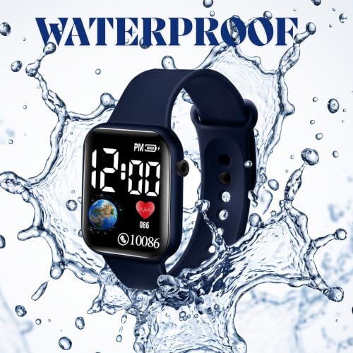 Image of GOLDENIZE FASHION Smart Watch for Kids Girls /Boys, Brthday Return Gift for Kids, Luminous LED Display Fashionable Kids Digital Watches Waterproof Sports Square Electronic Watch for Kid, Boy /Girls