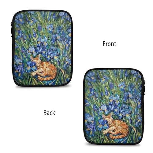 Image of Irise Cat Crochet Hook Case Portable Crochet Storage Organizer with Web Pockets Knitting Needle Case for Airports and Parks