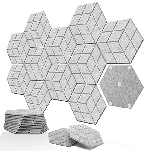 Soundsbay mousse acoustiques carrées autocollantes 12 pièces 35 X 30 X 0,9 cm panneaux acoustiques réduisant le bruit intérieur et l'écho pour Studio d'enregistrement/Bureau à domicile Cover