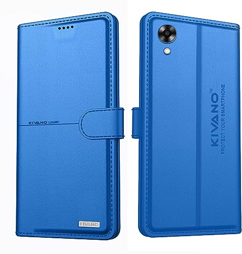 Image of KIVANO Compatible with Oppo A17k Flip Cover | Leather Finish | Inside Pockets & Inbuilt Stand | Shockproof Wallet Style Magnetic Closure Back Cover Case