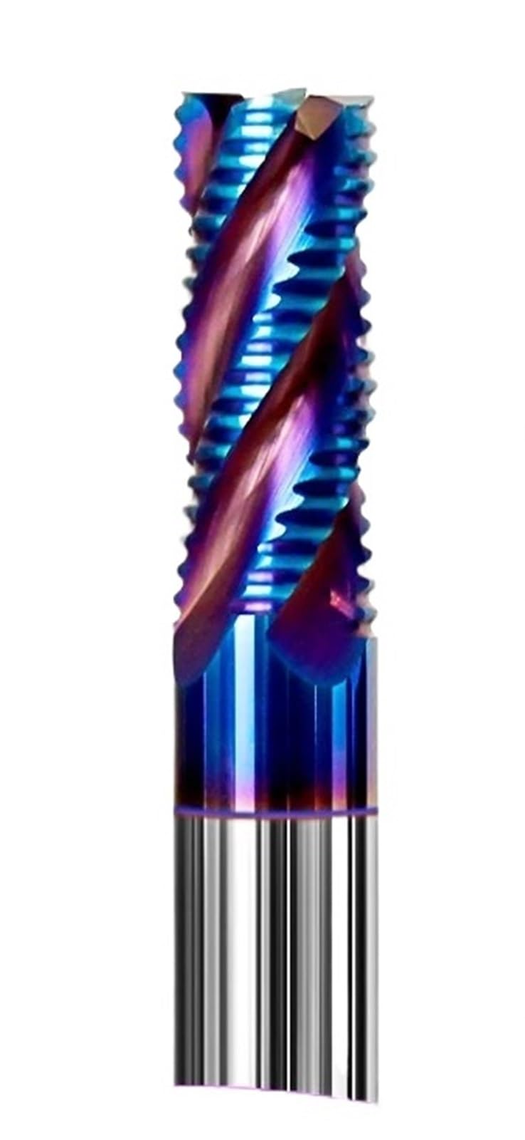 Fresadoras, Fresa de desbaste helicoidal de carburo de tungsteno y acero for fresadora, 4 filos, 6, 8 y 10 mm(D6x15xD6x50L)