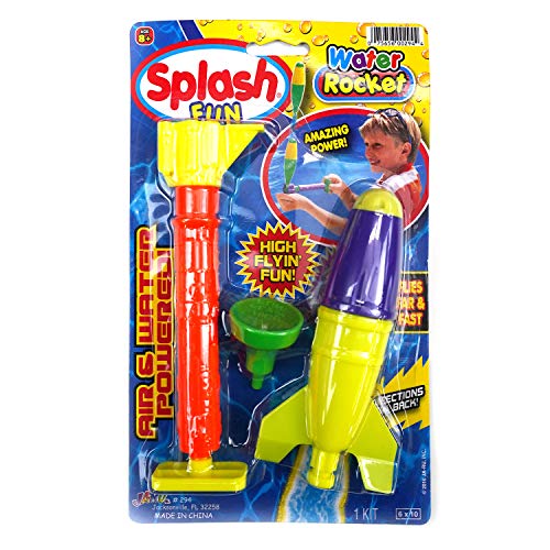 Splash Fun Water Rocket (2 Pack) Air and Water Powered with 2 GosuToys Stickers - Thumbnail 5