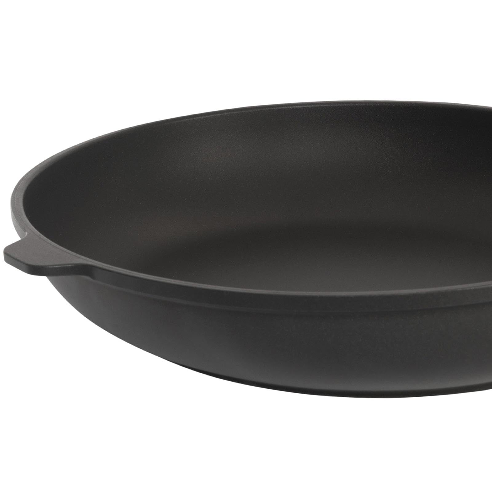 SKK große Antihaft Fischpfanne 38x28 cm - induktionsgeeignet - ovale beschichtete Aluguss Bratpfanne - Made in Germany