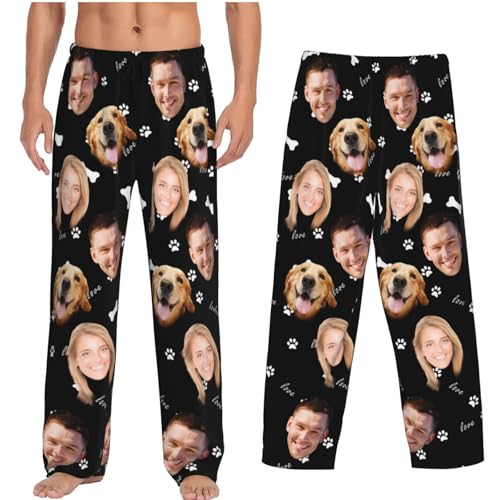 Custom Pajama Pants with Photo Face Woman Men's Sleepwear Lounge Pants Pajama Bottoms2