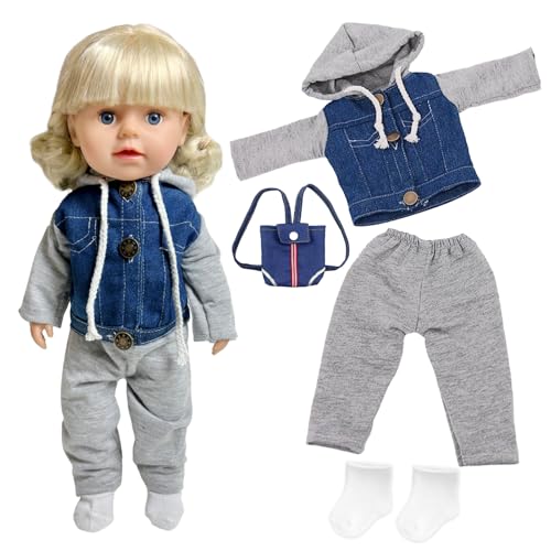 Puppenkleidung Set für 14-18 Zoll Baby Puppen, 30-45cm Kleidung...