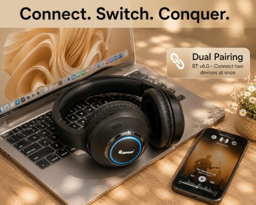 Image of RASSFOAT X7 RGB Wireless Headphones - Powerful Sound, 30H Playtime & Stunning 7-Color RGB Lights. Foldable, Comfortable, and Perfect for Music, Gaming, Movies & Calls-Anywhere, Anytime.
