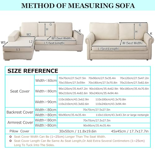Housse de canapé 4 places de qualité supérieure en tissu extensible - 7
