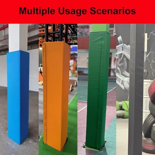 Heavy Duty Basketball Pole Pads, Thickened Sponge Padding, Durable Safety Crash Cushion for 180cm/70.9in Outdoor Poles, Square Protective Rod Covers