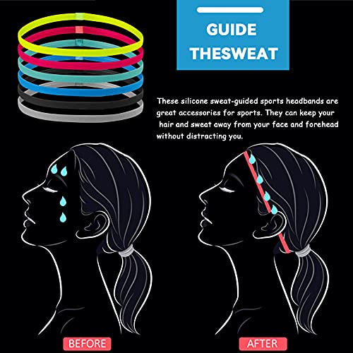 6 Pezzi Fasce per Capelli Sportive Fasce Sport