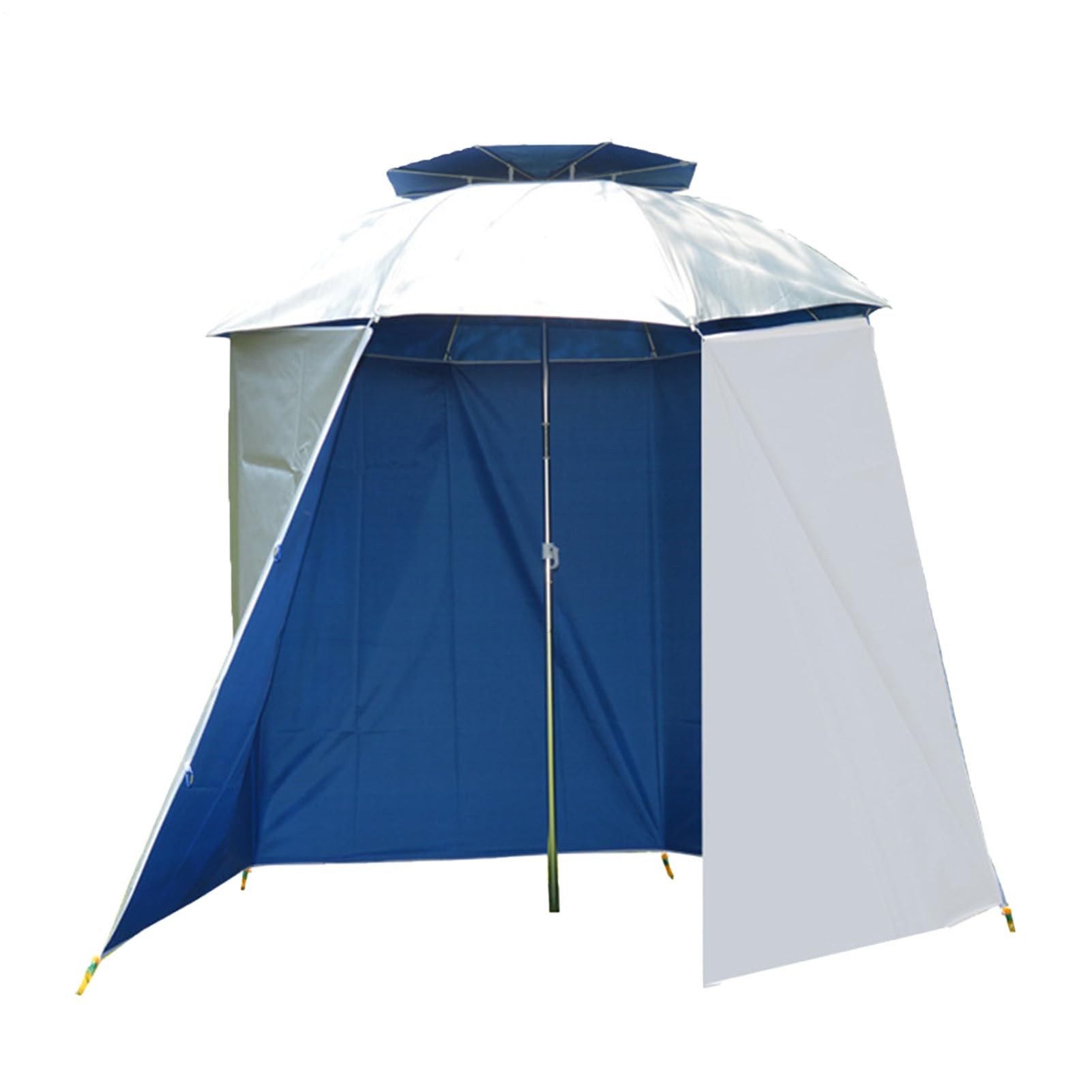 Parapluie portable - Imperméable semi-circulaire - Parapluie de sport - Protection solaire d'extérieur - Parasol pliable avec protection UV - Pour la pêche au soleil, à la pluie, à la plage, au