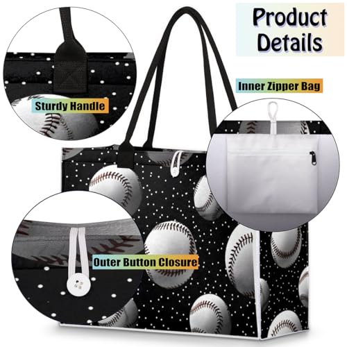 Tote Bag for Women,Travel Storage Shopping Basket with Inner Zipper Pocket Portable Reusable Handbag Gifts074