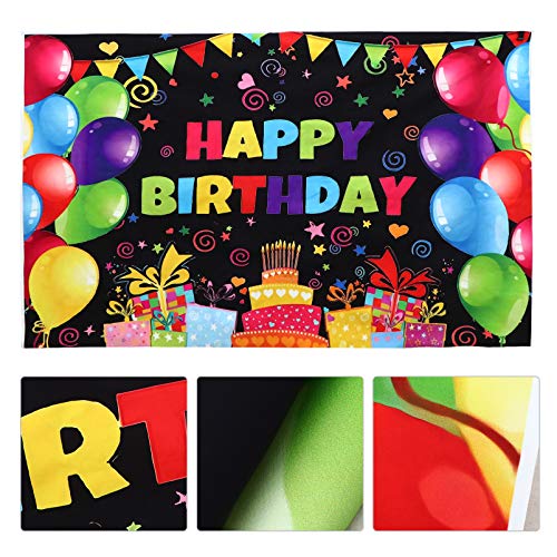 Faixa de fundo de festa de aniversário Amosfun de 1,1 x 1,8 m de fundo para festas de aniversário pa