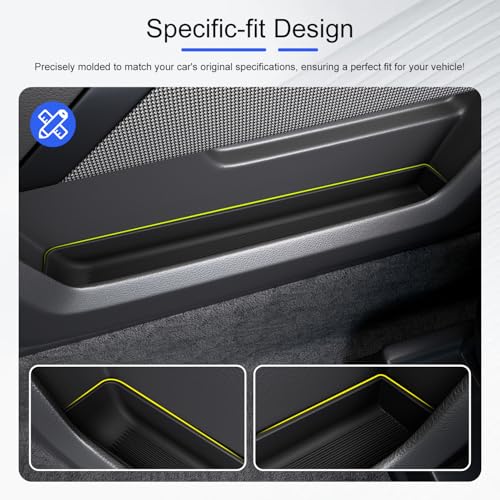 Image of 2PCS Center Console Shifter Storage Box Compatible with 2022-2026 Chevy Silverado GMC Sierra Gear Side Storage Tray Replacement for 2022 2023 2024 2026 Chevy Silverado GMC Sierra Accessories