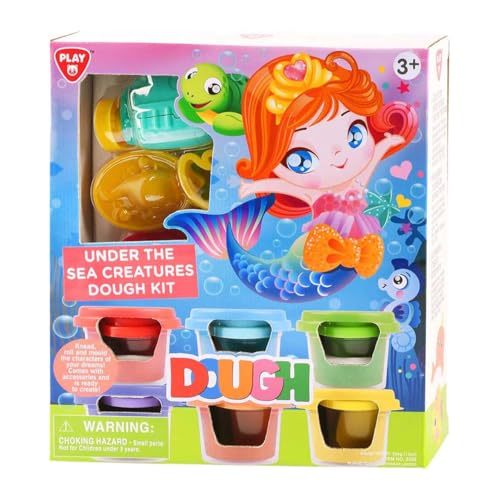 Playgo Lot de 6 pots d'argile colorée Deep in the Sea