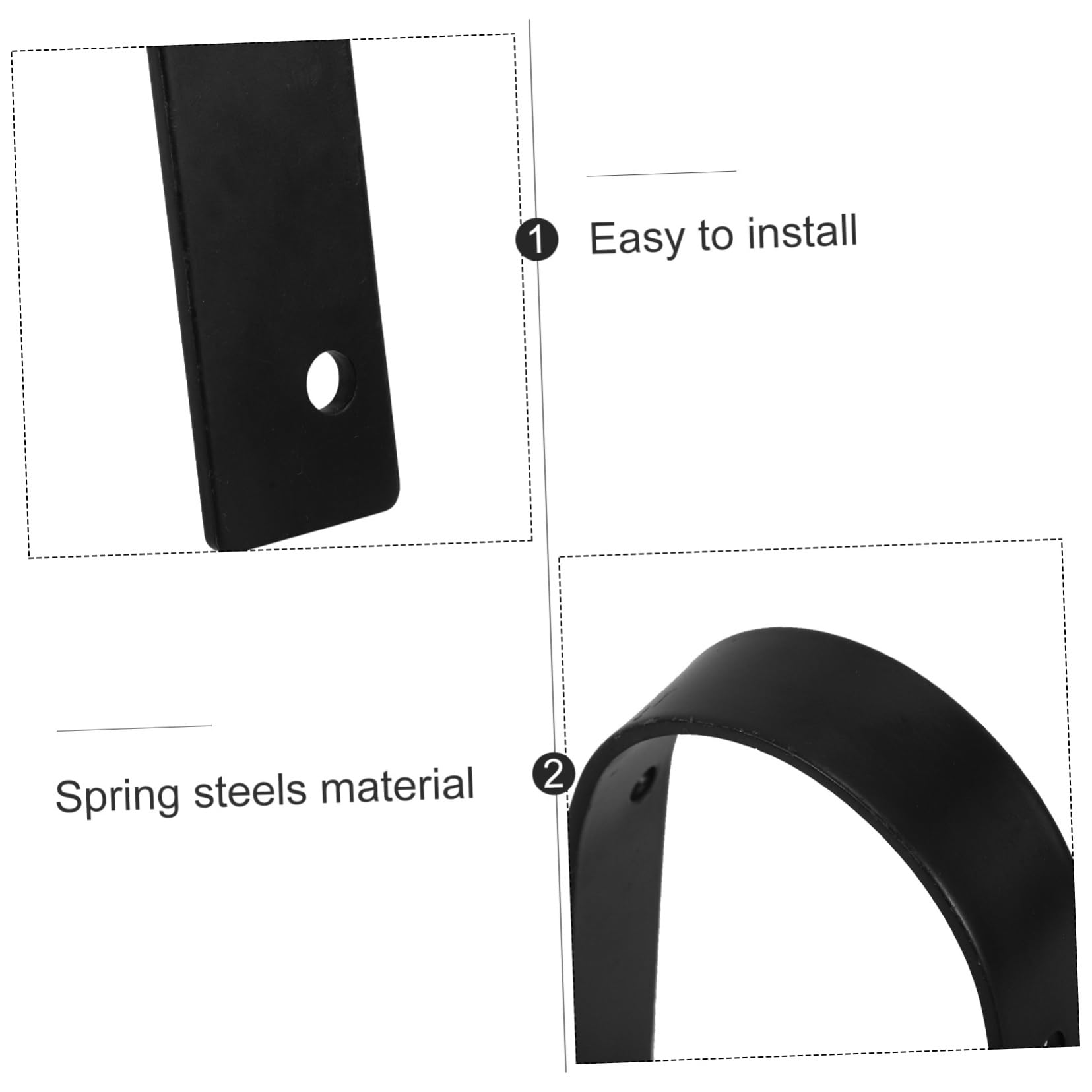 Mikinona Resorte de Pedal de Piano en Acero en Forma Control Preciso y Reparación Práctica de Pedal de Piano Negro Accesorio Resistente