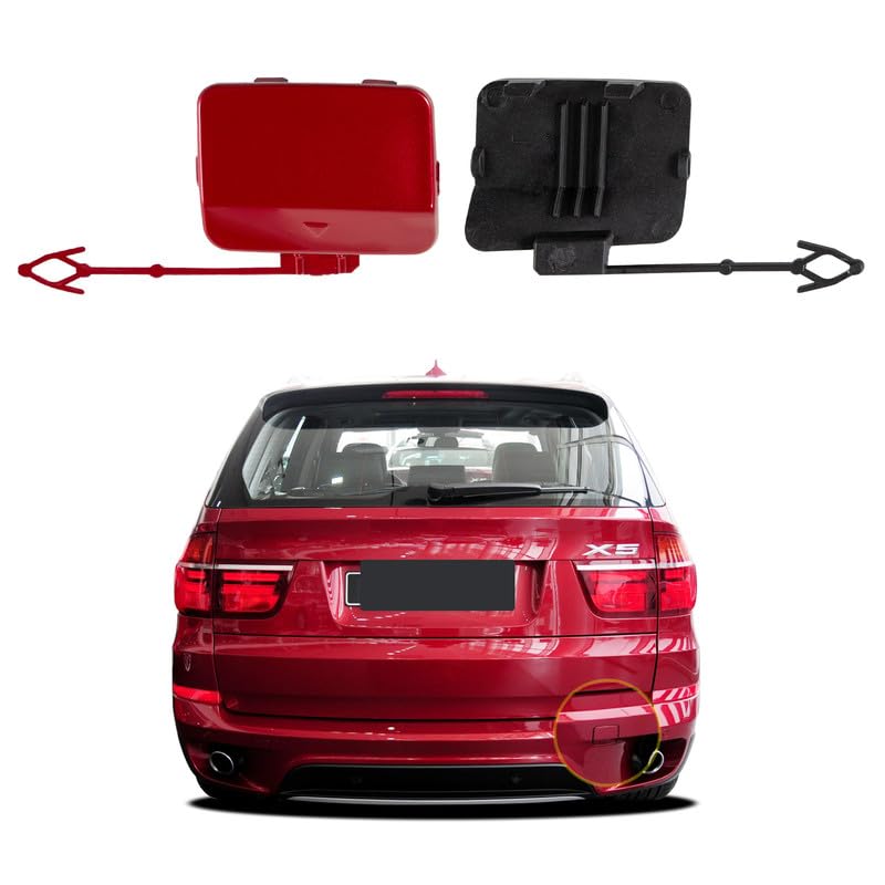 Rear Bumper Tow Hook Cover For BMW X5 E70 LCI (2011-2013) - Right Passenger Side, Gray, Part 51127271816 - View #6