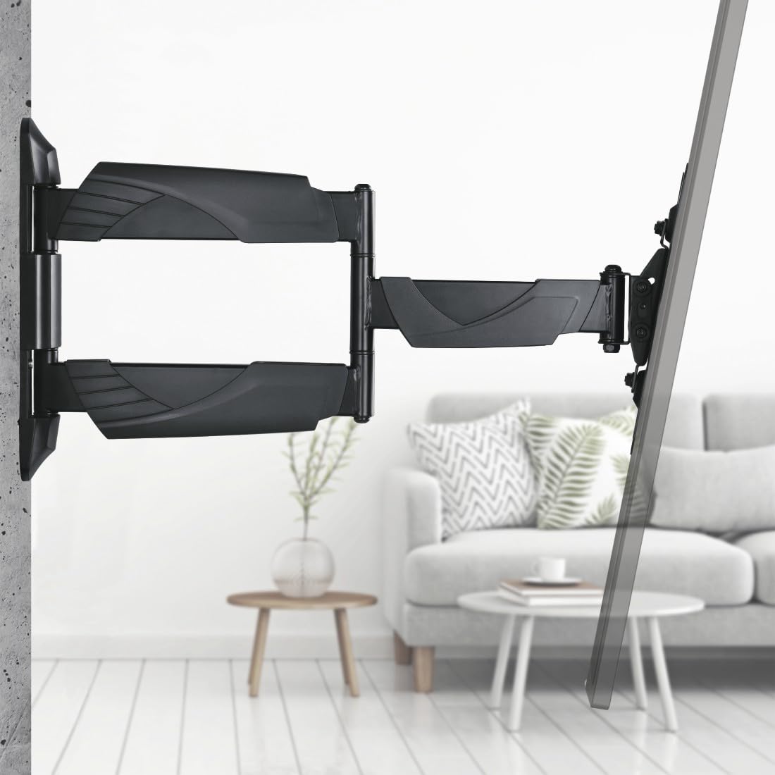 Hama | Soporte de Pared para TV de 19" a 48" (Soporte fullmotion, con 2 Brazos, inclinable +10/-15° y Giratorio 6°, Carga máxima de 35kg, VESA de 75 x 75 hasta 200 x 200, Pantallas de hasta 122cm)