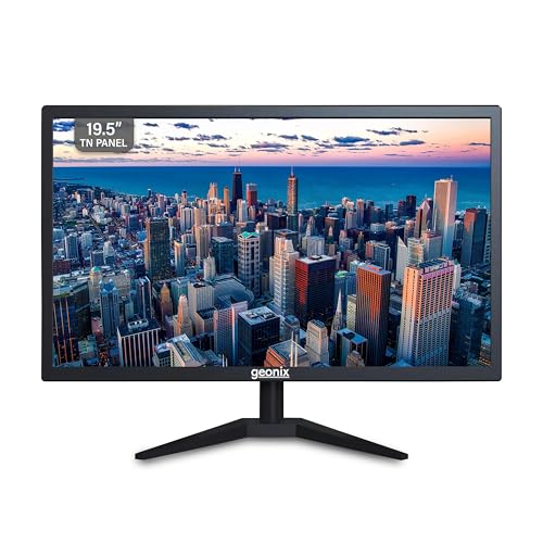 Image of GEONIX PC Monitor (49.53 cm /19.5 Inch) | Display Output-VGA & HDMI | LED Display | Resolution 1600 x 900 | Power Consumption 21W(Max) | 3 Years Warranty