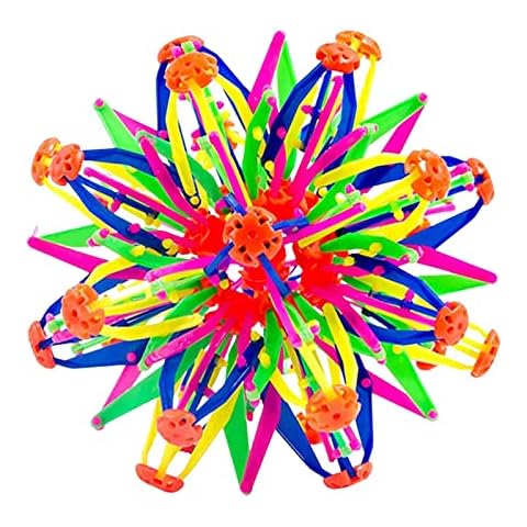 Tebinzi Expandable Breathing Ball for Kids, Large Expansion Ball Suitable for Children,Glow in The Dark, for Yoga Anxiety Relaxation (With Light) Cover