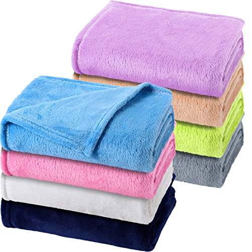 8 Pcs Fuzzy Baby Blankets Bulk 30' x 40' Toddler Nursery Daycare Nap Soft Warm Plush Fluffy Newborn Receiving Essential Infant Boy Girl Gifts...