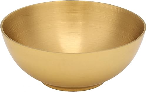 Tazón de latón puro para suministros budistas utensilios de adoración de Dios y Buda de 3.2 pulgadas