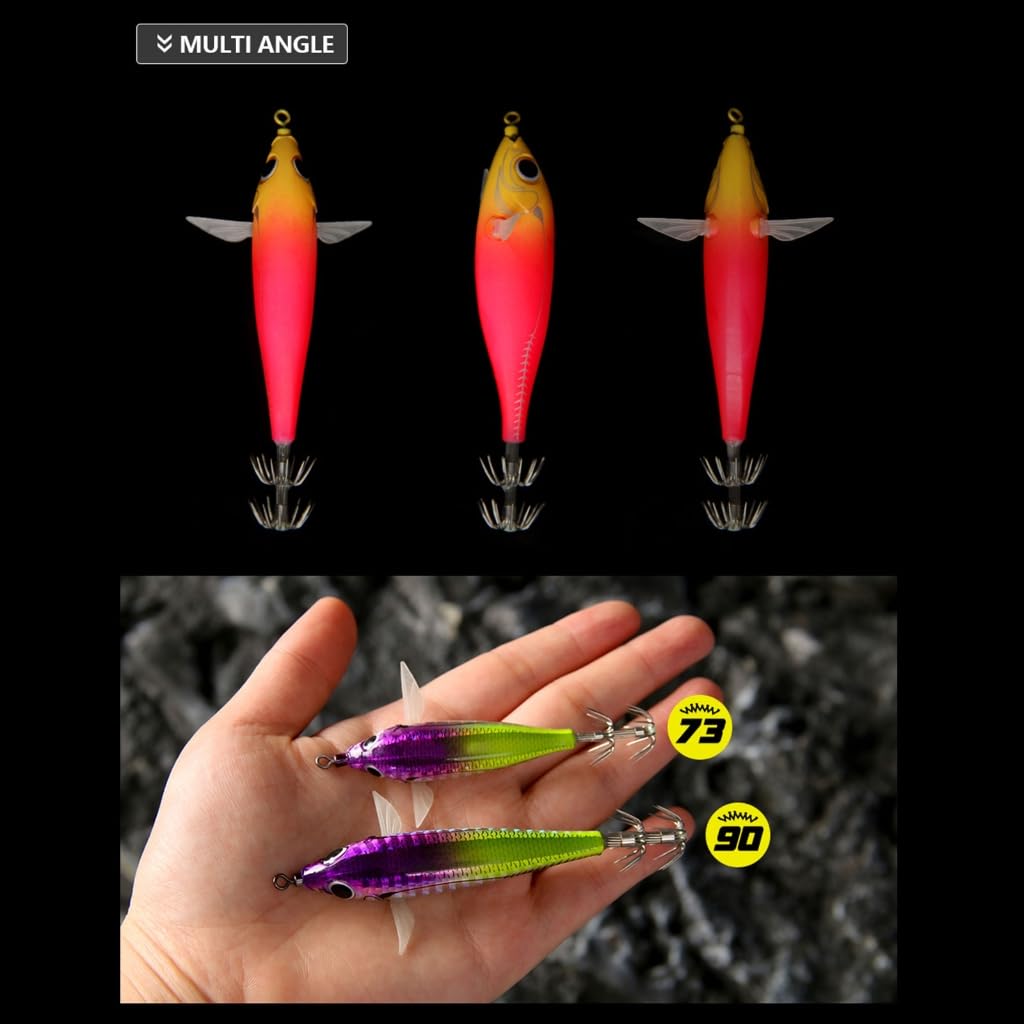 Amazon.co.jp: 73mm/90mm イカジグ 釣りルアー イカ餌 イカジグ