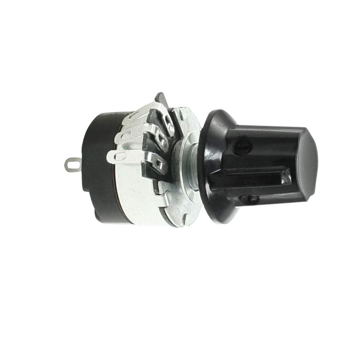 Aexit WH134-2 470 kΩ pojedynczy obrotowy przełącznik stożkowy potencjometr węglowy z pokrętłem(Potentiomètre en carbone à commutateur rotatif WH134-2 470K ohm à rotation unique