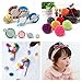 Pom-pom Maker,ZWZCYZ 4 Different Sizes Pompom Maker Fluff Ball Weaver Needle Craft DIY Wool Knitting Craft Knitting Wool Tool Kit with Thread Cutter Scissors 5 Pieces Nice Christmas Gifts