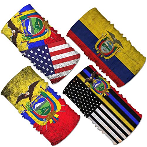 Image of 4Pcs Magic Headwear Neck Gaiter Tube Scarf Headbands Bandana Balaclava for Outdoor Running Cycling Skating Work Out