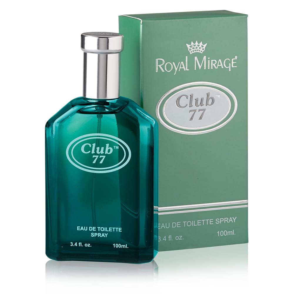 Royal Mirage Club 77 Eau de Toilette | Bold & Refreshing Scent | Lavender, Ylang-Ylang & Vanilla Notes | Long-Lasting Aroma | Ideal for Events, Meetings & Date Nights | Fragrance for Men | 100ml