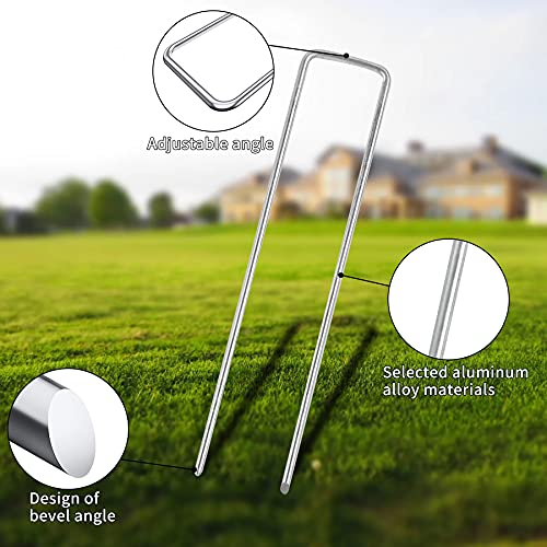 YAOBLUESEA Erdanker fur Unkrautvlies, 100 Stück Unkrautvlies Haken, 15 cm Bodenanker Erdnägel Stahl Anti-Rost Erdanker Hering für Zelt… – Ansicht 3