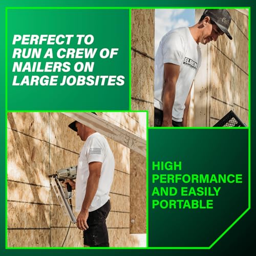 Metabo HPT Gas Powered Wheeled Air Compressor, 8 Gallon, 116 to 145 PSI, Professional Grade Honda GX Engine, Cast Iron Cylinder, Powerful Compression, Integrated Control Panel, EC2510E