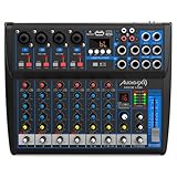 mesa behringer 8 canal com efeito FUNCIÓN BLUETOOTH INTEGRADA: La mesa de mezclas admite acoplamiento inalámbrico de la mayoría de los dispositivos electrónicos que integran en sus funcionalidad el Bluetooth. Además, con la conexión USB es posible utilizarlo como reproductor y grabadora al mismo tiempo.