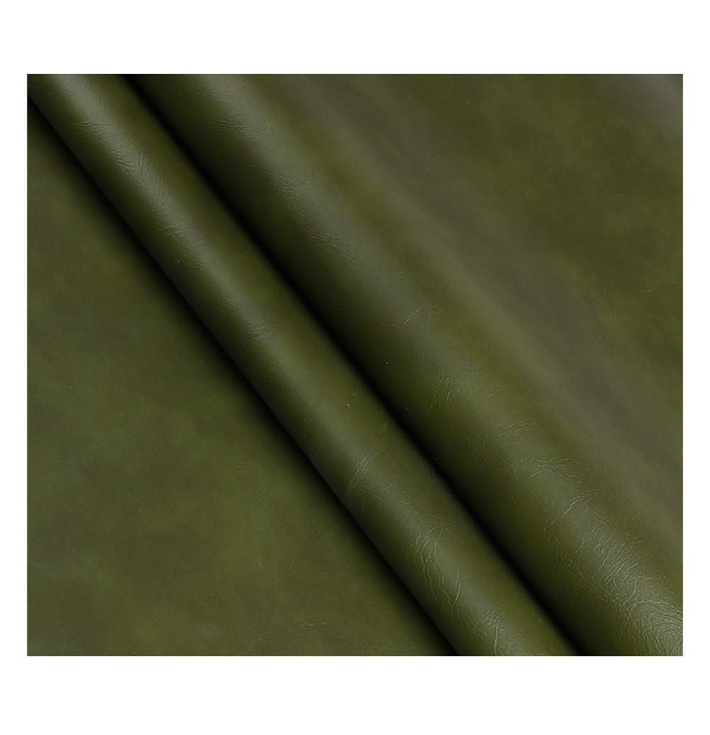 Tissu simili cuir de décoration vert foncé résistant pour couture