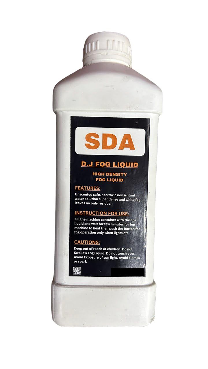 SDA DJ Fog Liquid, High Density, Non-Toxic, Unscented Safe Fog Machine Fluid, White Fog, 1 LTR, 1 LITRES-picture-29
