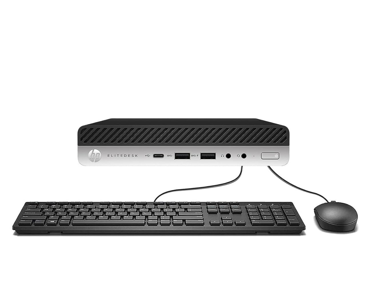 HP EliteDesk 800 G5 Mini Desktop PC, Intel Core i5-9500T, 16GB RAM, 256GB SSD, WiFi, Bluetooth, Tastiera QWERTY, Windows 11 Pro (Ricondizionato)