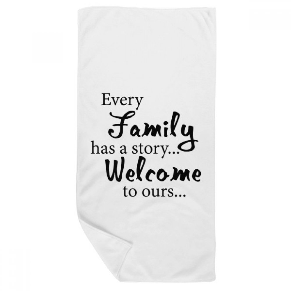Serviette de bain douce multicolore 35x70 cm gant de toilette citation
