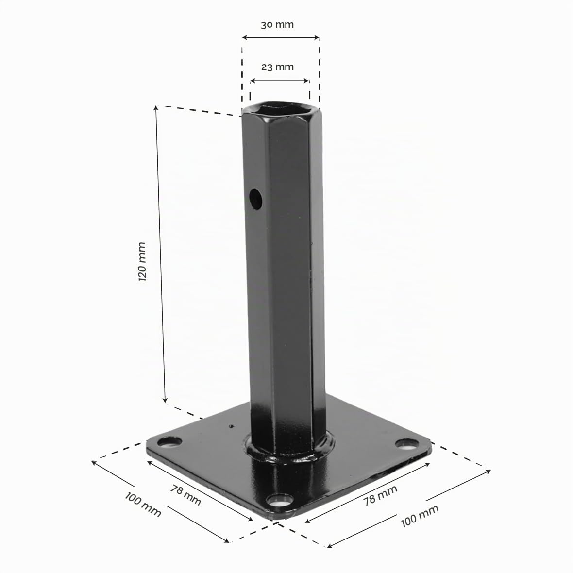 Bricoferr Par de ejes porta ruedas para motoazada – 23 mm largo