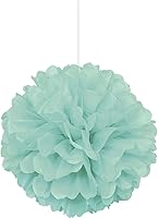 Vista 10 de Pompón de papel de seda color negro, de 16 pulgadas., talla única , Anaranjado